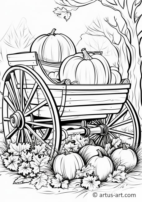 Pumpkin Wagon Coloring Page